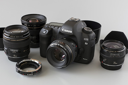 Canon 5D II, 28 50 85 EF